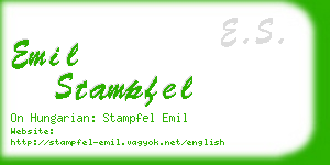emil stampfel business card